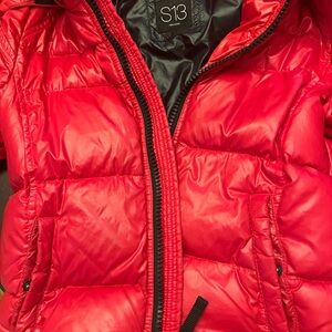 S13 Kids Red Puffer Jacket